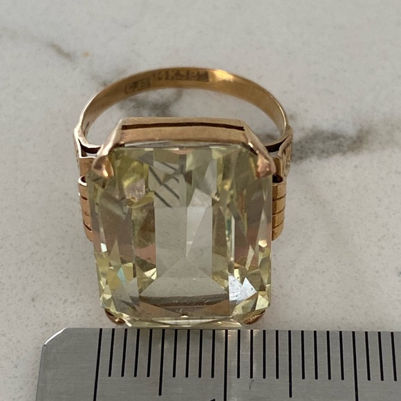 Vintage 14 k Gold Cocktail Ring - Picture 9 of 16